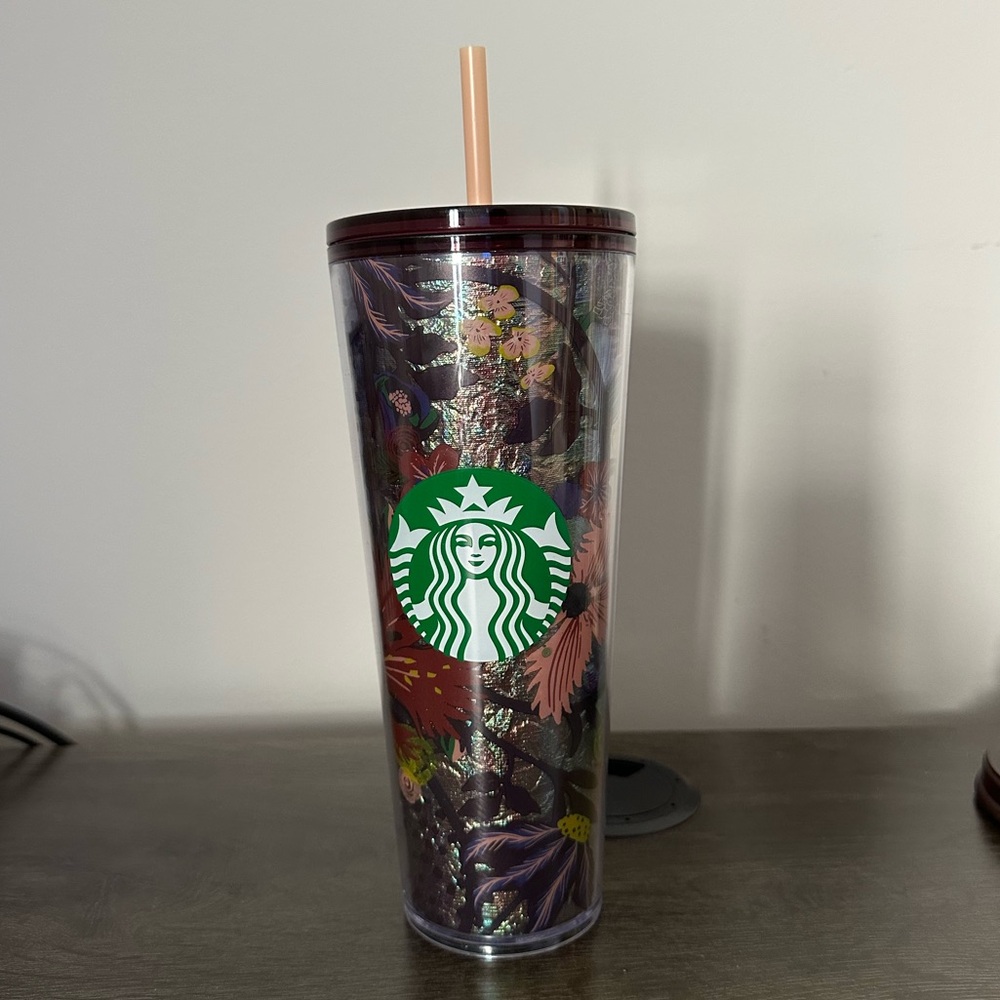 NWT Starbucks floral tumbler